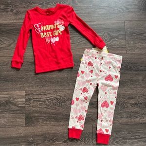 Max Studio Mamas Best Girl Heart Pajamas, Size 2T